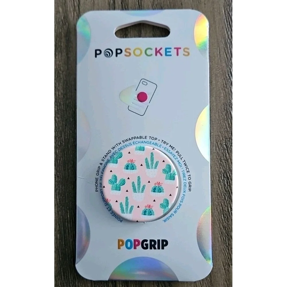 THREE PopSockets Mount, Cactus Pot Popgrip & Avocado Poptop